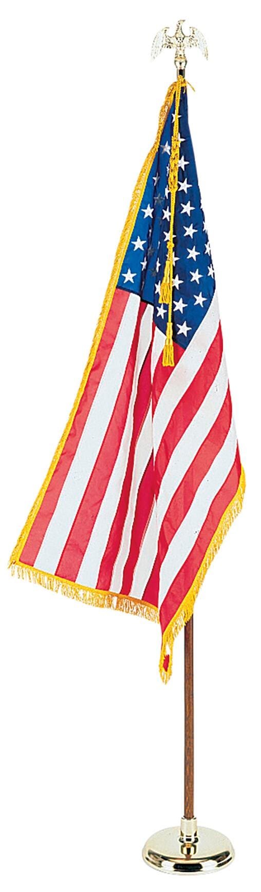 Annin Nylon USA Indoor State Flag with Pole Stand, 3 X 5 ft, Item Number 864633